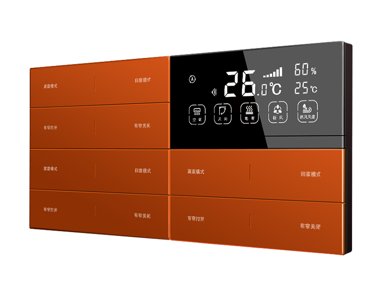 风尚灵动 6片12按键带温控（B22）四按键+屏幕橙色